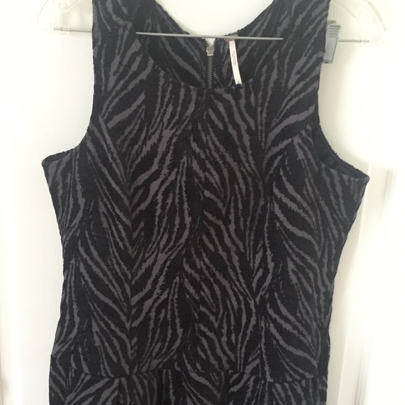 Free People Textured Zebra Print Flare Mini Dress - Picture 2 of 8